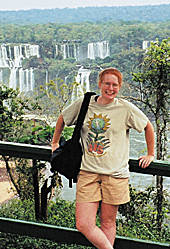 Sarah Early at Iguacu Falls at Brazil/Argentina border