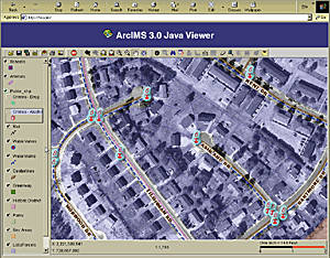 ArcIMS 3.0 Java Viewer screen shot