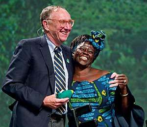 Jack Dangermond with Wangari Maathai