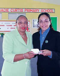 GIS Day cake being shared