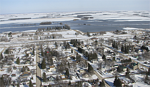 photo of aerial view of southern Manitoba