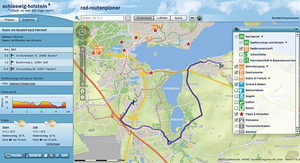 The schleswig-holstein online bike routing portal