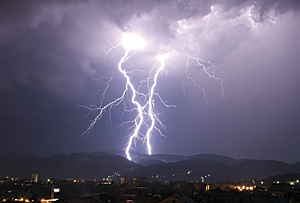 photo of lightning strike
