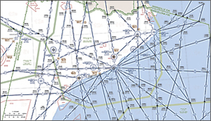 aeronautical charts with detailed information for instrument flight