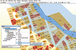 Example of sharing a geoprocessing service from a desktop in ArcGIS 10.1.