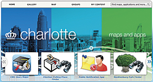 City of Charlotte ArcGIS Online home page to match its own brand.