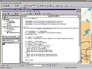 Microsoft Visual Basic screen