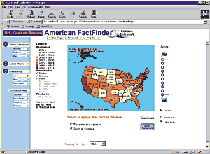 American FactFinder lets users geographically visualize census data