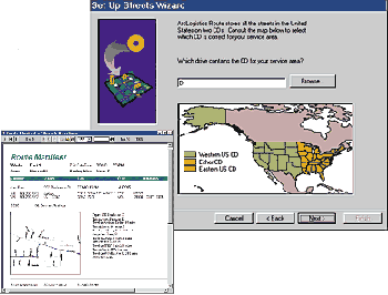 Street data and report generating are included in ArcLogistics Route: MileMaker Edition