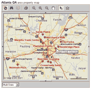Atlanta, Georgia, area property map