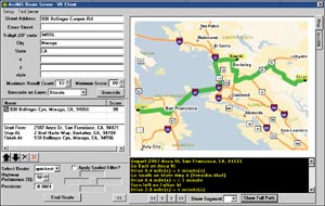 ArcIMS 4 screen shot/map; click to see enlargement