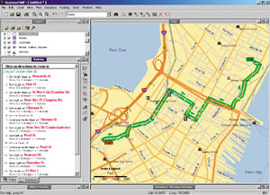 a BusinessMAP Travel edition screen shot; click to see enlargement
