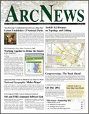 Winter 2002/2003 ArcNews cover, click to see enlargement