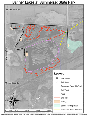 A joint project between two 4-H Club Tech Teams in Iowa to map the trails and facilities available in local recreational areas.