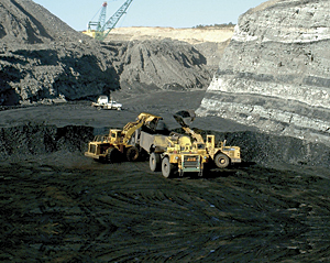 A coal pit before reclamation.