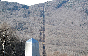 The Canada-United States boundary consists of a 20-foot cleared vista marked by more than 8,000 monuments.