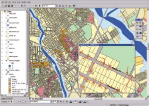 With ArcMap you can view and edit map data and create production-quality cartographic output