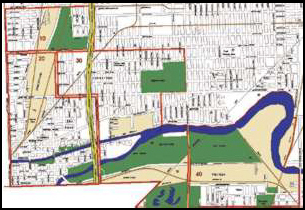 Cook County neighborhood map for Calumet Township
