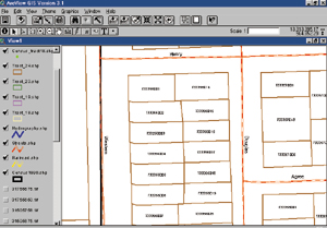 A GIS map of data with an exterior physical inventory and building assessment was created