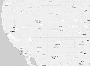 The basemap provides a contextual backdrop but limits features that compete for readers' attention.