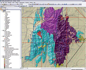 Although the sample data is synthetic, it is true to the underlying geology of Battle Mountain, Nevada.