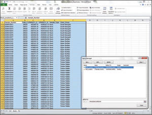 After field names have been corrected, create a named range in Excel called Rock_Locations_Import_R.