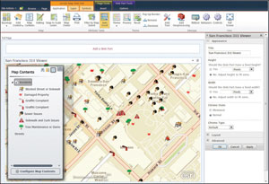 ArcGIS for SharePoint has an interactive Map Web Part.