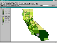 Mapping economic data in CA