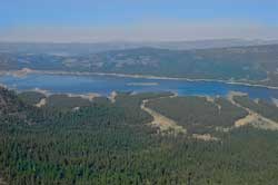 aerial photo of Lake Davis