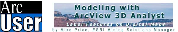 Modeling with ArcView 3D Analyst