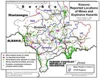 Unexploded mines and ordnance