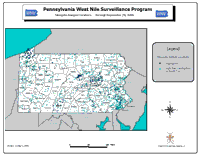 Mapping West Nile Virus in Pennsylvania.