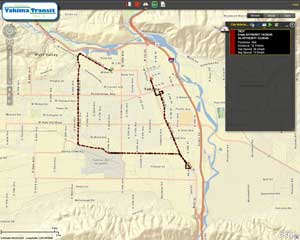 The City Vehicles AVL widget supplies status information.