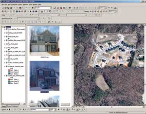 The ArcPhoto window allows Guilford GIS staff to view photos within ArcMap.