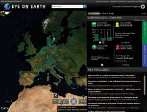 Eye on Earth uses crowdsourcing to validate readings from monitoring stations.