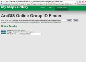 Use the utility in the template to find the Group ID.