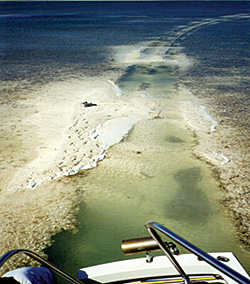 photo of a vessel grounding site