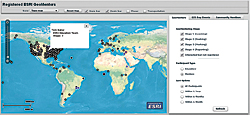 the worldwide GeoMentoring map