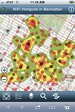 Open the map in the ArcGIS.com map viewer, click Share, and copy the shortened link to the map. Mail it to yourself and open it using the ArcGIS mobile application for smartphones.