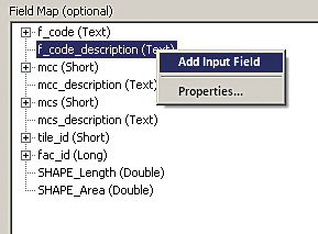 Use the Field Map controls to do manual field mapping