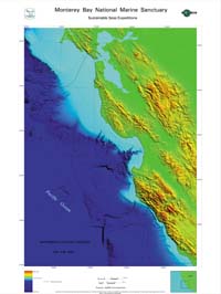 map of Monterey Bay California National Marine Sanctuary