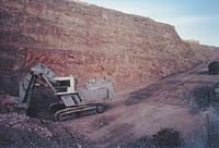 bulldozer at work mining