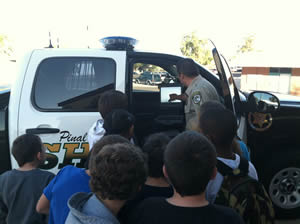 Students in Pinal County, Arizona, learn about how  GIS is used during emergencies.