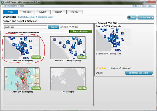Create an application from maps available on ArcGIS Online.