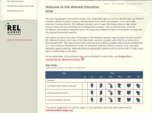 the Midwest Education Atlas homepage