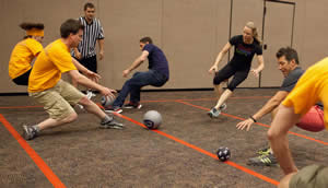 The dodgeball tournament brought out the players' competitive spirit.