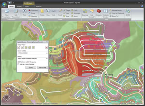 ArcGIS Explorer Desktop now supports spatial selection.