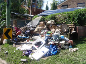photo of debris removed from homes