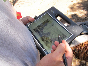 ArcGIS can be used on a ruggedized tablet to conduct forest inventories.