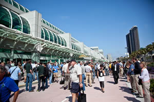 photo of users outside the San Diego Convention Center